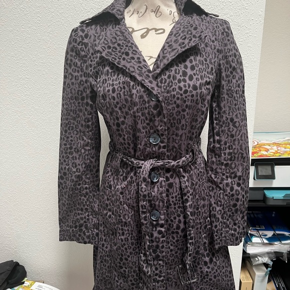 Lorna Zabete for Target Cotton Leopard Print Trench Coat XS - Picture 10 of 12